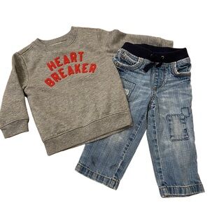 4/$20 Toddler Boy 18-24 m Outfit Jeans Sweater Pullover Pants Clothing Baby 🛑